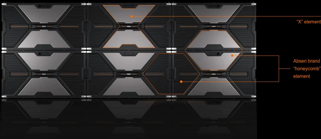LED module rear view with honeycomb design